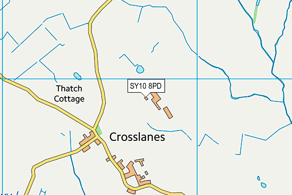 SY10 8PD map - OS VectorMap District (Ordnance Survey) SY10 8PD map - OS VectorMap District (Ordnance Survey)