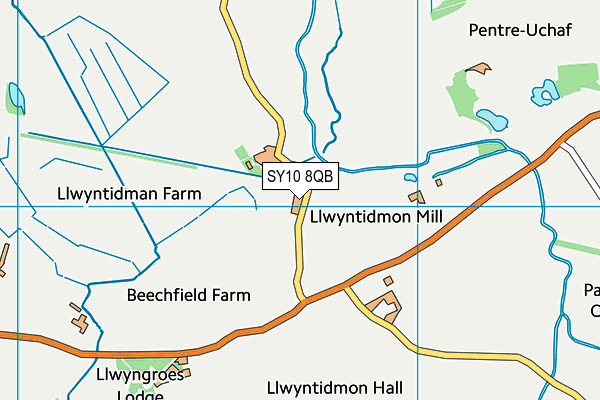 SY10 8QB map - OS VectorMap District (Ordnance Survey) SY10 8QB map - OS VectorMap District (Ordnance Survey)