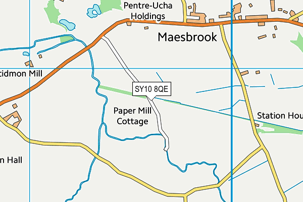 SY10 8QE map - OS VectorMap District (Ordnance Survey) SY10 8QE map - OS VectorMap District (Ordnance Survey)