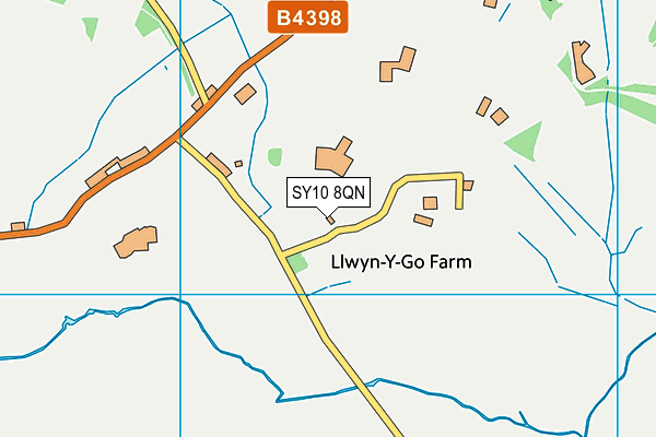 SY10 8QN map - OS VectorMap District (Ordnance Survey) SY10 8QN map - OS VectorMap District (Ordnance Survey)