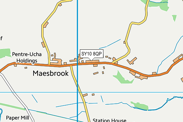 SY10 8QP map - OS VectorMap District (Ordnance Survey) SY10 8QP map - OS VectorMap District (Ordnance Survey)