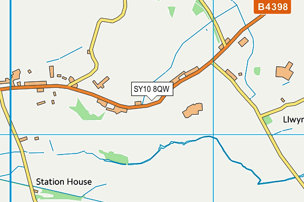 SY10 8QW map - OS VectorMap District (Ordnance Survey) SY10 8QW map - OS VectorMap District (Ordnance Survey)