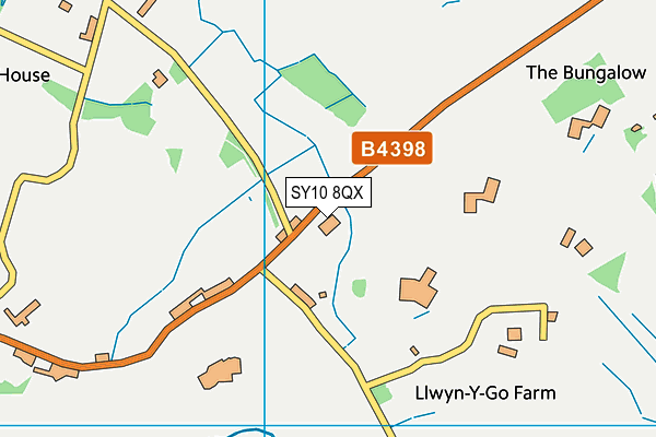 SY10 8QX map - OS VectorMap District (Ordnance Survey) SY10 8QX map - OS VectorMap District (Ordnance Survey)