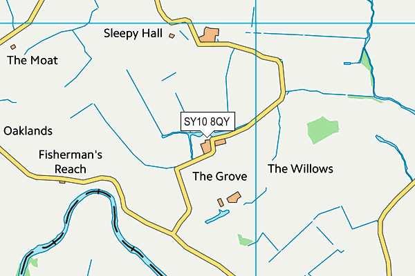 SY10 8QY map - OS VectorMap District (Ordnance Survey) SY10 8QY map - OS VectorMap District (Ordnance Survey)
