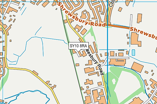 SY10 8RA map - OS VectorMap District (Ordnance Survey) SY10 8RA map - OS VectorMap District (Ordnance Survey)