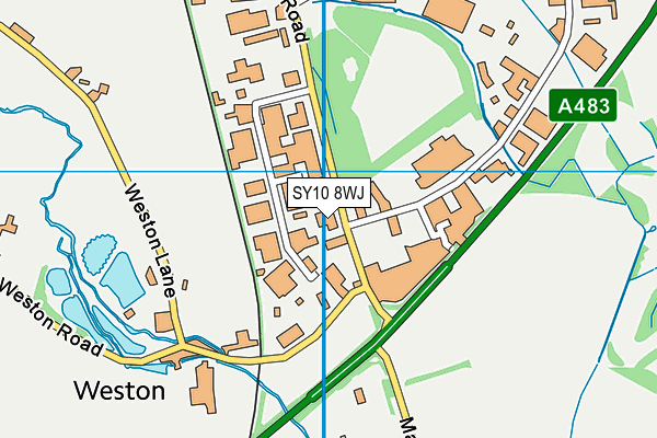 SY10 8WJ map - OS VectorMap District (Ordnance Survey) SY10 8WJ map - OS VectorMap District (Ordnance Survey)