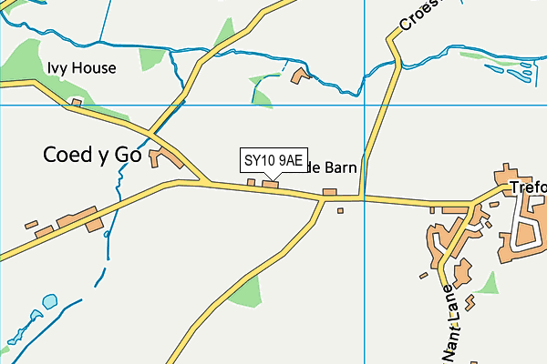 SY10 9AE map - OS VectorMap District (Ordnance Survey) SY10 9AE map - OS VectorMap District (Ordnance Survey)