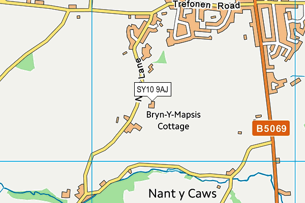 SY10 9AJ map - OS VectorMap District (Ordnance Survey) SY10 9AJ map - OS VectorMap District (Ordnance Survey)
