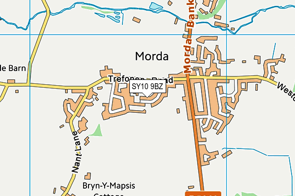 SY10 9BZ map - OS VectorMap District (Ordnance Survey) SY10 9BZ map - OS VectorMap District (Ordnance Survey)