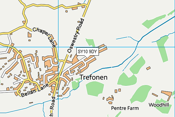 SY10 9DY map - OS VectorMap District (Ordnance Survey) SY10 9DY map - OS VectorMap District (Ordnance Survey)