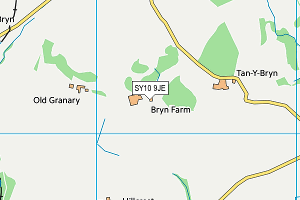 SY10 9JE map - OS VectorMap District (Ordnance Survey) SY10 9JE map - OS VectorMap District (Ordnance Survey)