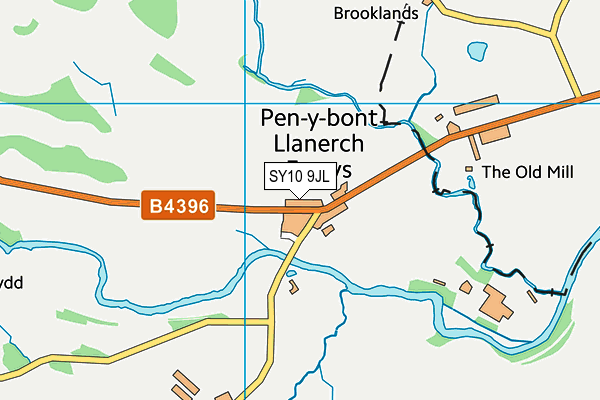 SY10 9JL map - OS VectorMap District (Ordnance Survey) SY10 9JL map - OS VectorMap District (Ordnance Survey)