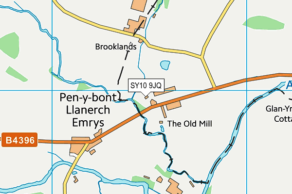 SY10 9JQ map - OS VectorMap District (Ordnance Survey) SY10 9JQ map - OS VectorMap District (Ordnance Survey)