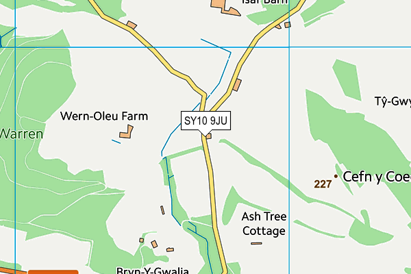 SY10 9JU map - OS VectorMap District (Ordnance Survey) SY10 9JU map - OS VectorMap District (Ordnance Survey)