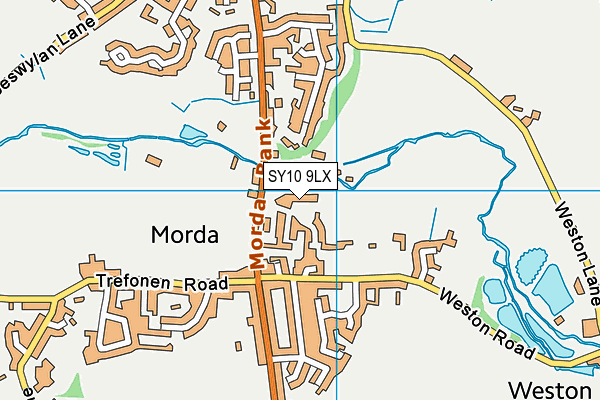 SY10 9LX map - OS VectorMap District (Ordnance Survey)