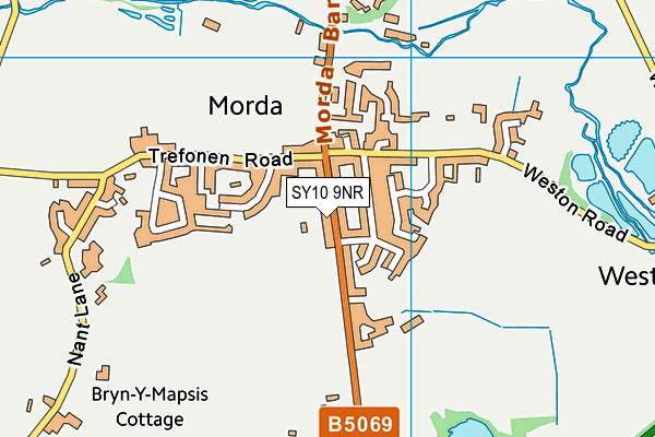 SY10 9NR map - OS VectorMap District (Ordnance Survey) SY10 9NR map - OS VectorMap District (Ordnance Survey)
