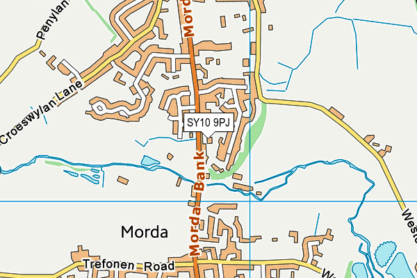 SY10 9PJ map - OS VectorMap District (Ordnance Survey) SY10 9PJ map - OS VectorMap District (Ordnance Survey)