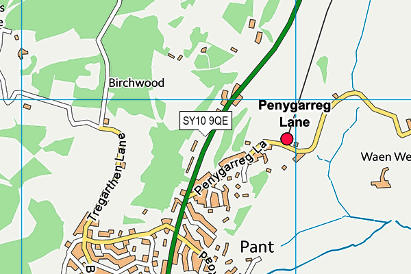 SY10 9QE map - OS VectorMap District (Ordnance Survey) SY10 9QE map - OS VectorMap District (Ordnance Survey)