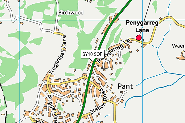 SY10 9QF map - OS VectorMap District (Ordnance Survey) SY10 9QF map - OS VectorMap District (Ordnance Survey)