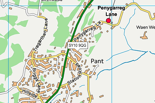 SY10 9QG map - OS VectorMap District (Ordnance Survey) SY10 9QG map - OS VectorMap District (Ordnance Survey)