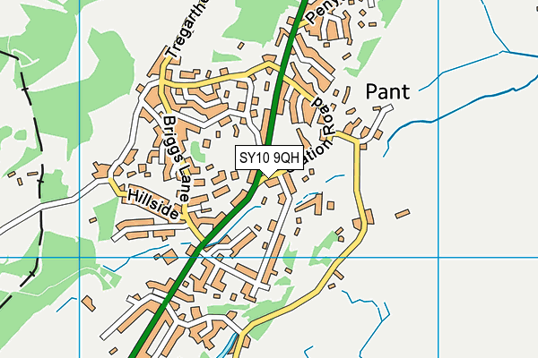 SY10 9QH map - OS VectorMap District (Ordnance Survey) SY10 9QH map - OS VectorMap District (Ordnance Survey)