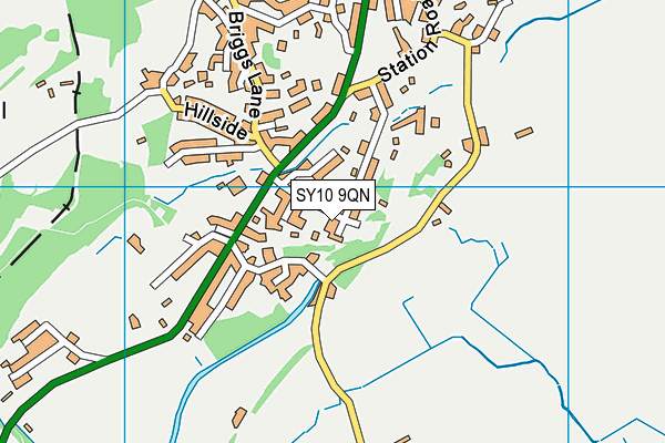 SY10 9QN map - OS VectorMap District (Ordnance Survey) SY10 9QN map - OS VectorMap District (Ordnance Survey)