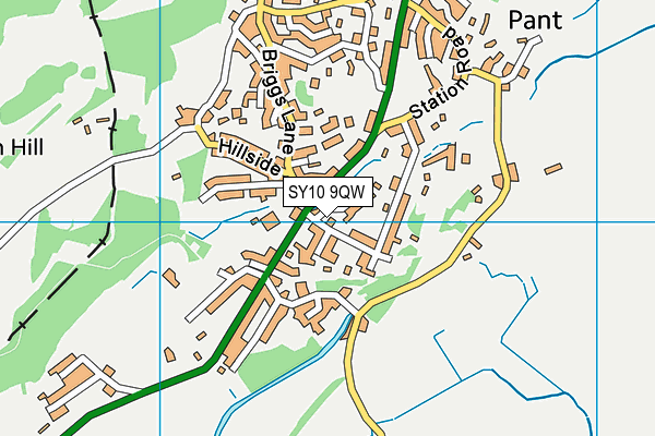 SY10 9QW map - OS VectorMap District (Ordnance Survey) SY10 9QW map - OS VectorMap District (Ordnance Survey)