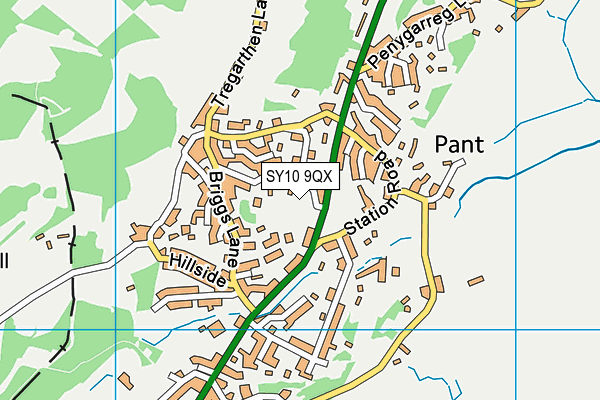 SY10 9QX map - OS VectorMap District (Ordnance Survey) SY10 9QX map - OS VectorMap District (Ordnance Survey)