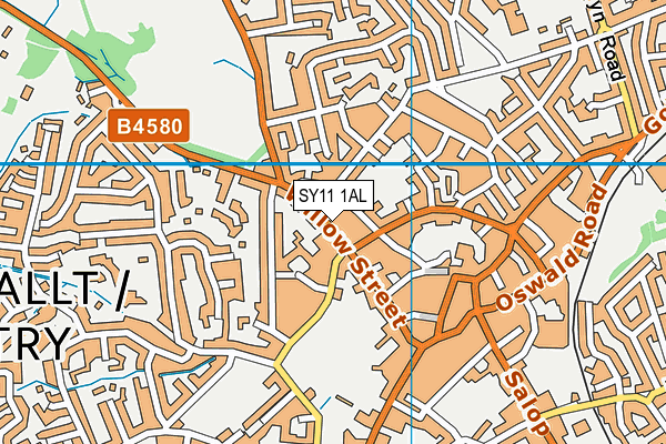SY11 1AL map - OS VectorMap District (Ordnance Survey) SY11 1AL map - OS VectorMap District (Ordnance Survey)