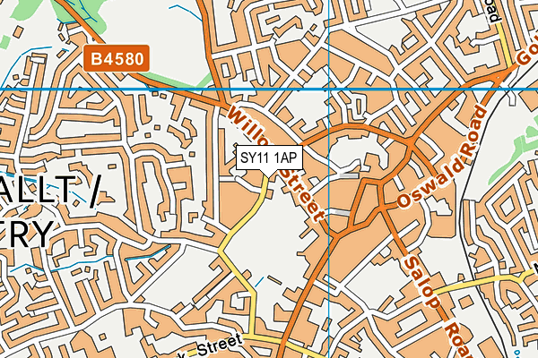 SY11 1AP map - OS VectorMap District (Ordnance Survey) SY11 1AP map - OS VectorMap District (Ordnance Survey)