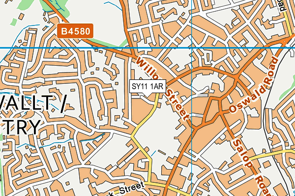 SY11 1AR map - OS VectorMap District (Ordnance Survey) SY11 1AR map - OS VectorMap District (Ordnance Survey)