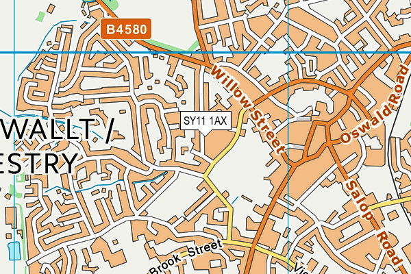 SY11 1AX map - OS VectorMap District (Ordnance Survey) SY11 1AX map - OS VectorMap District (Ordnance Survey)