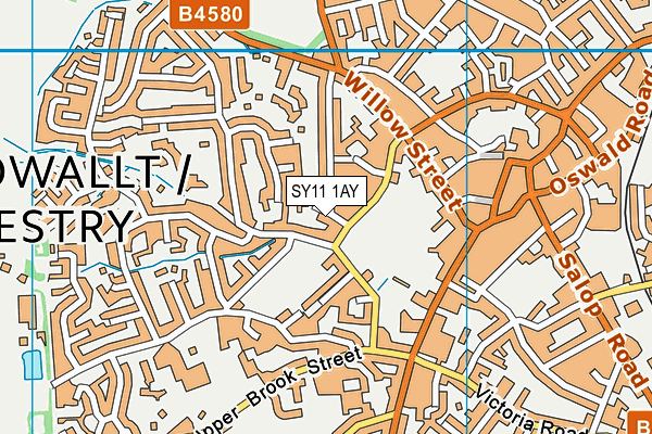 SY11 1AY map - OS VectorMap District (Ordnance Survey) SY11 1AY map - OS VectorMap District (Ordnance Survey)