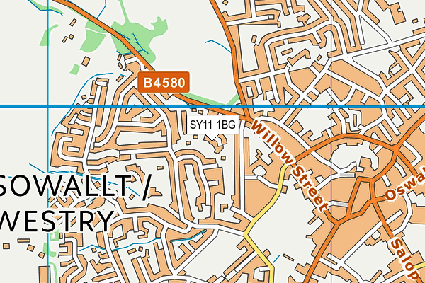 SY11 1BG map - OS VectorMap District (Ordnance Survey) SY11 1BG map - OS VectorMap District (Ordnance Survey)