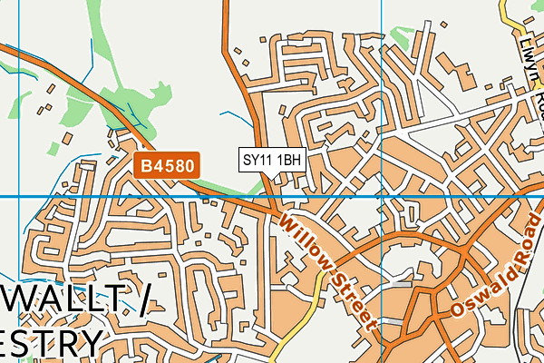 SY11 1BH map - OS VectorMap District (Ordnance Survey) SY11 1BH map - OS VectorMap District (Ordnance Survey)