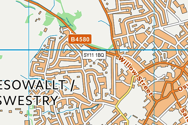 SY11 1BQ map - OS VectorMap District (Ordnance Survey) SY11 1BQ map - OS VectorMap District (Ordnance Survey)