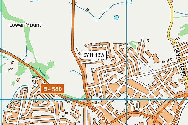 SY11 1BW map - OS VectorMap District (Ordnance Survey)