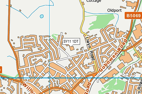 SY11 1DT map - OS VectorMap District (Ordnance Survey) SY11 1DT map - OS VectorMap District (Ordnance Survey)