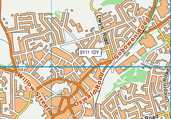 SY11 1DY map - OS VectorMap District (Ordnance Survey) SY11 1DY map - OS VectorMap District (Ordnance Survey)