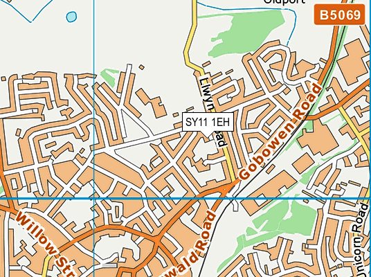 SY11 1EH map - OS VectorMap District (Ordnance Survey) SY11 1EH map - OS VectorMap District (Ordnance Survey)