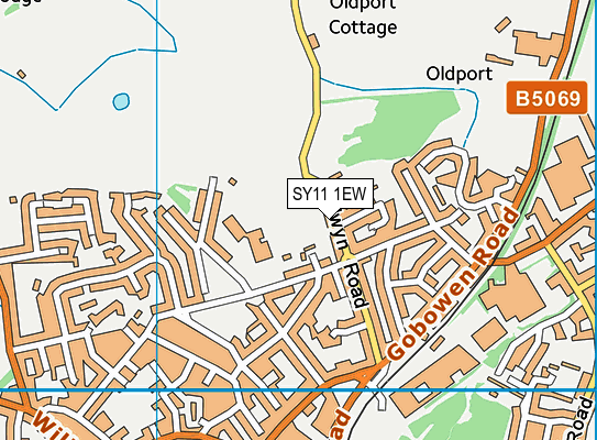 SY11 1EW map - OS VectorMap District (Ordnance Survey) SY11 1EW map - OS VectorMap District (Ordnance Survey)