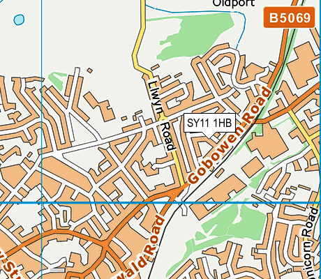 SY11 1HB map - OS VectorMap District (Ordnance Survey) SY11 1HB map - OS VectorMap District (Ordnance Survey)