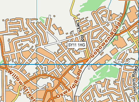 SY11 1HG map - OS VectorMap District (Ordnance Survey) SY11 1HG map - OS VectorMap District (Ordnance Survey)