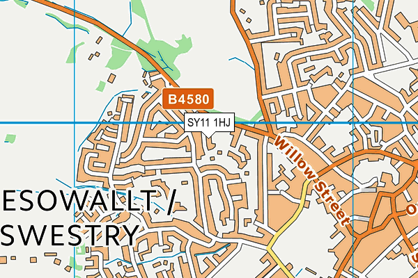 SY11 1HJ map - OS VectorMap District (Ordnance Survey) SY11 1HJ map - OS VectorMap District (Ordnance Survey)