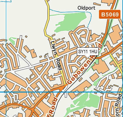 SY11 1HU map - OS VectorMap District (Ordnance Survey) SY11 1HU map - OS VectorMap District (Ordnance Survey)