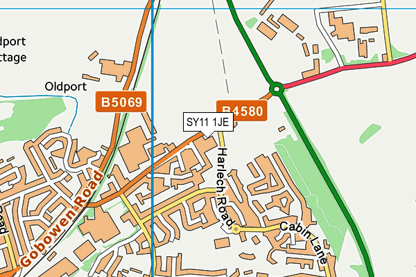 SY11 1JE map - OS VectorMap District (Ordnance Survey) SY11 1JE map - OS VectorMap District (Ordnance Survey)