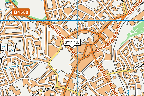 SY11 1JL map - OS VectorMap District (Ordnance Survey) SY11 1JL map - OS VectorMap District (Ordnance Survey)
