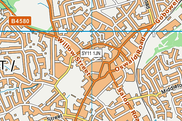 SY11 1JN map - OS VectorMap District (Ordnance Survey) SY11 1JN map - OS VectorMap District (Ordnance Survey)