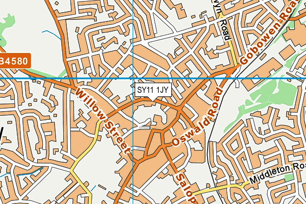 SY11 1JY map - OS VectorMap District (Ordnance Survey) SY11 1JY map - OS VectorMap District (Ordnance Survey)