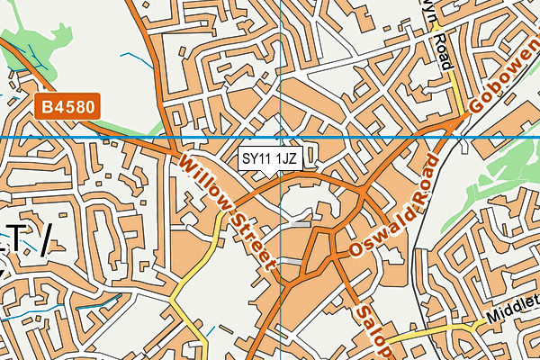 SY11 1JZ map - OS VectorMap District (Ordnance Survey)